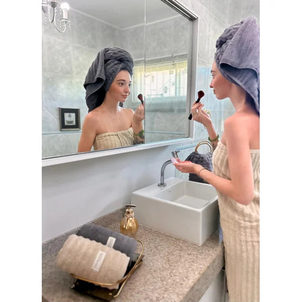 Jogo de Toalha Wave 5 Peças Gramatura 500g/m² Algodão Penteado Extra Macio