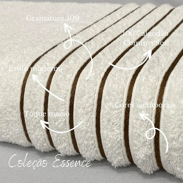 Toalha de Rosto Essence 100% Algodão Felpudo Gramatura 500